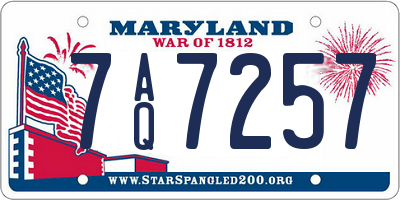 MD license plate 7AQ7257