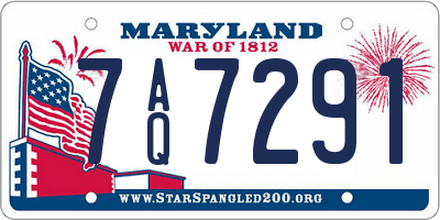 MD license plate 7AQ7291
