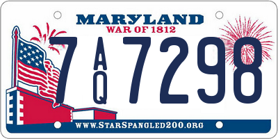 MD license plate 7AQ7298