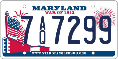 MD license plate 7AQ7299