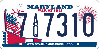 MD license plate 7AQ7310