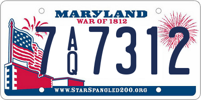 MD license plate 7AQ7312