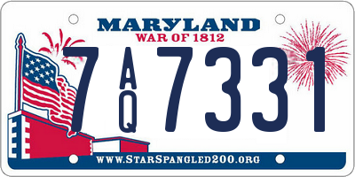 MD license plate 7AQ7331