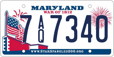 MD license plate 7AQ7340
