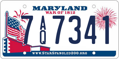 MD license plate 7AQ7341