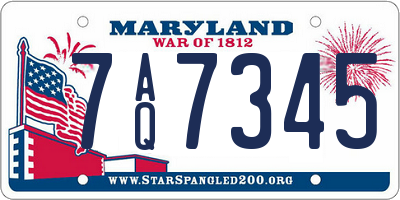 MD license plate 7AQ7345
