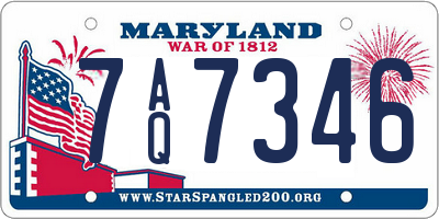 MD license plate 7AQ7346
