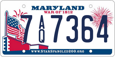 MD license plate 7AQ7364