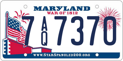 MD license plate 7AQ7370
