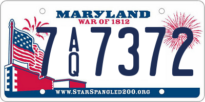 MD license plate 7AQ7372