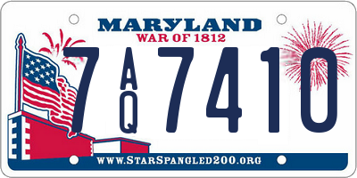 MD license plate 7AQ7410