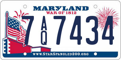 MD license plate 7AQ7434