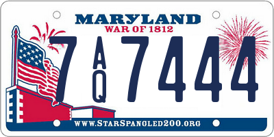 MD license plate 7AQ7444