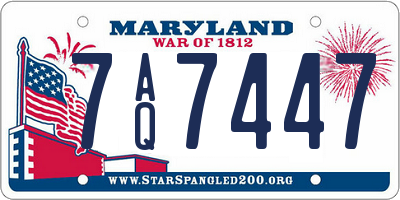 MD license plate 7AQ7447