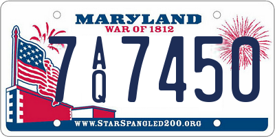 MD license plate 7AQ7450