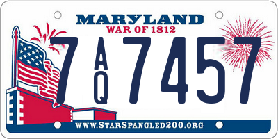 MD license plate 7AQ7457