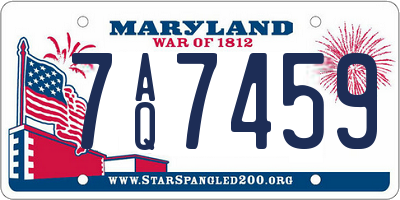 MD license plate 7AQ7459