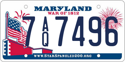 MD license plate 7AQ7496