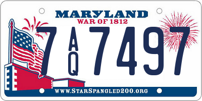 MD license plate 7AQ7497