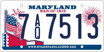 MD license plate 7AQ7513
