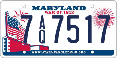 MD license plate 7AQ7517