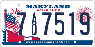 MD license plate 7AQ7519