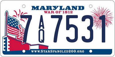 MD license plate 7AQ7531