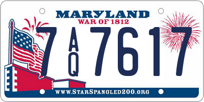MD license plate 7AQ7617