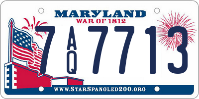 MD license plate 7AQ7713