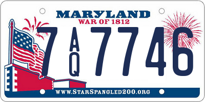 MD license plate 7AQ7746