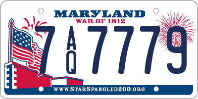 MD license plate 7AQ7779