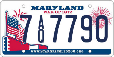 MD license plate 7AQ7790