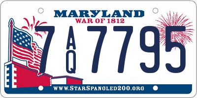 MD license plate 7AQ7795