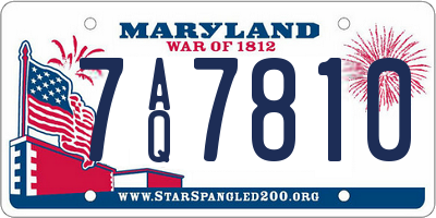 MD license plate 7AQ7810