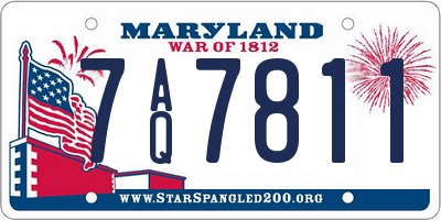 MD license plate 7AQ7811