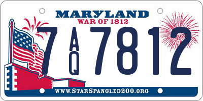 MD license plate 7AQ7812