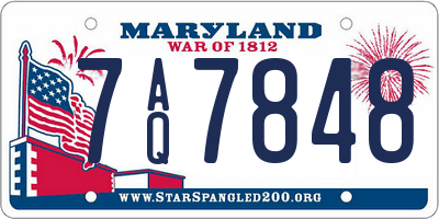 MD license plate 7AQ7848