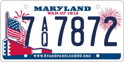 MD license plate 7AQ7872