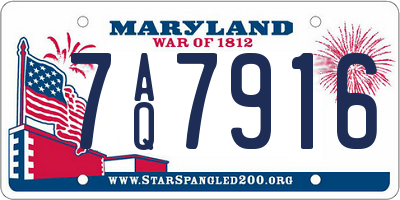 MD license plate 7AQ7916