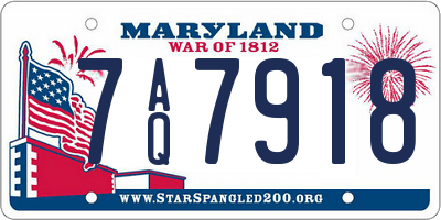 MD license plate 7AQ7918