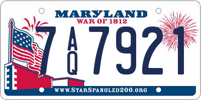 MD license plate 7AQ7921
