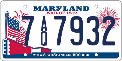 MD license plate 7AQ7932