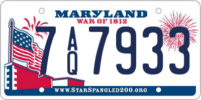 MD license plate 7AQ7933