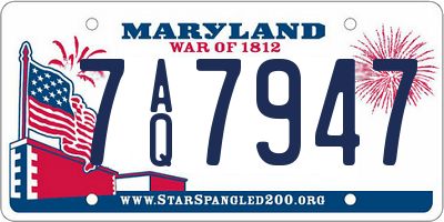 MD license plate 7AQ7947