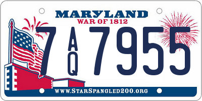 MD license plate 7AQ7955