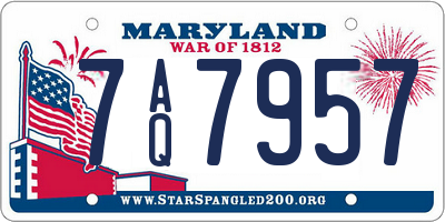 MD license plate 7AQ7957