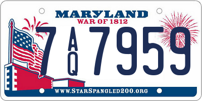 MD license plate 7AQ7959