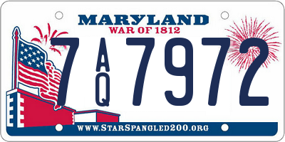 MD license plate 7AQ7972