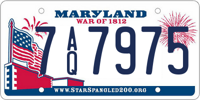MD license plate 7AQ7975