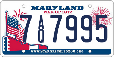 MD license plate 7AQ7995